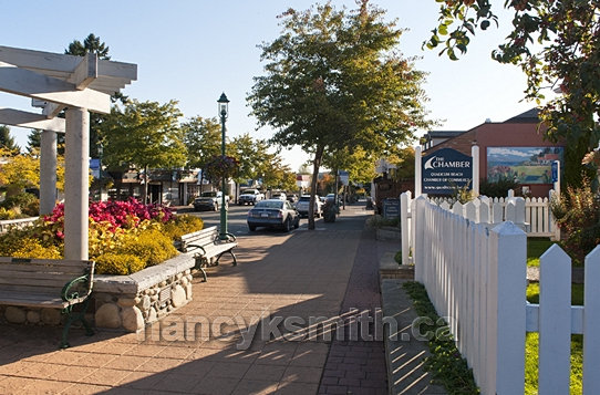Photo of Qualicum Beach Village Centre Sidewalk And Shops